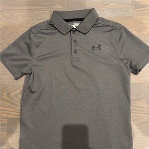Under Armour Grey Polo Shirt Athletic Performance